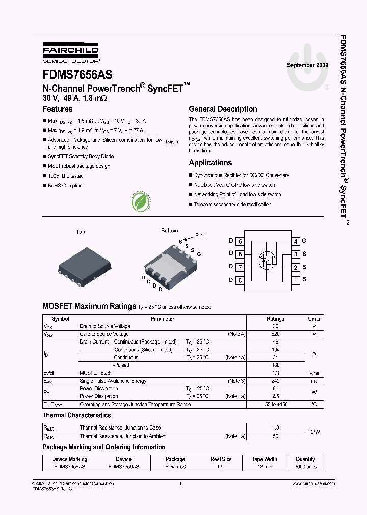 FDMS7656AS_4531487.PDF Datasheet