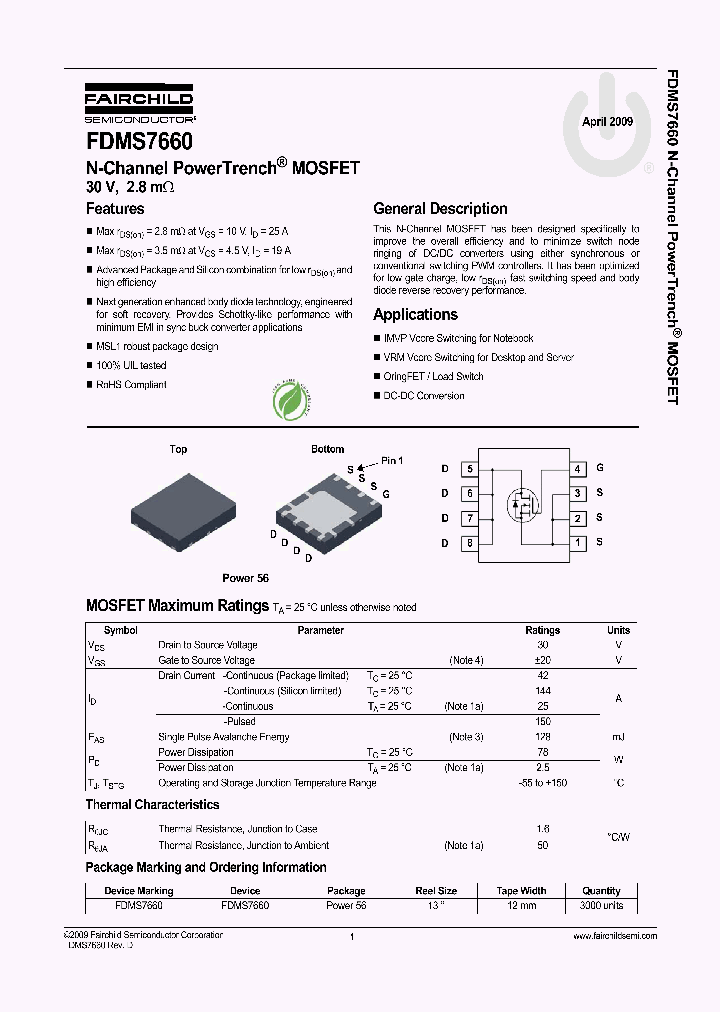 FDMS7660_4584089.PDF Datasheet