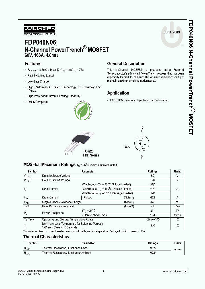 FDP040N06_4512666.PDF Datasheet