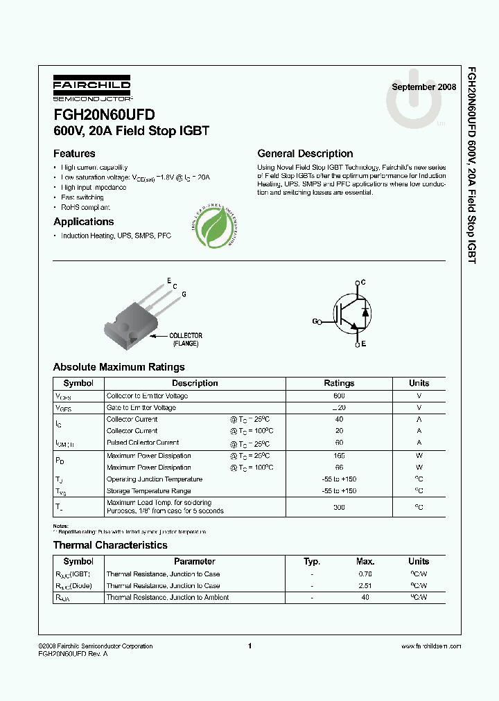 FGH20N60UFD_4581898.PDF Datasheet