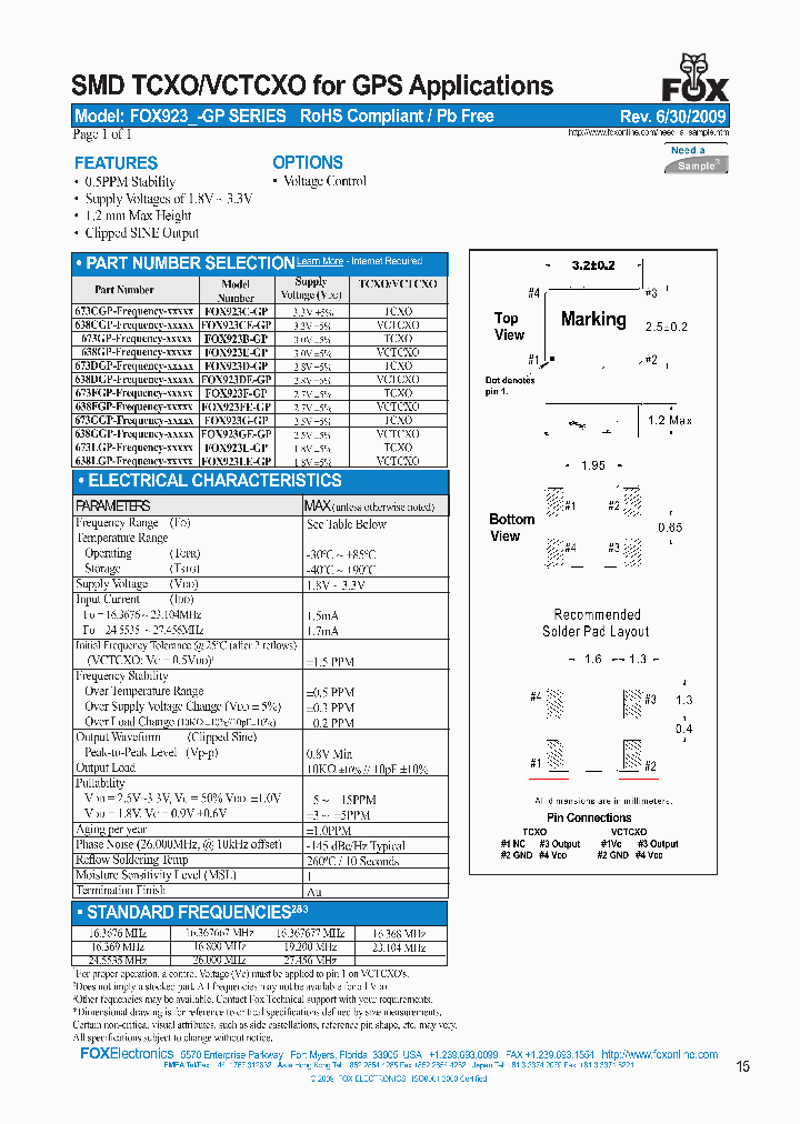 FOX923-GP_4525272.PDF Datasheet