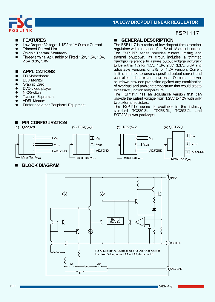 FSP1117DAE_4249361.PDF Datasheet