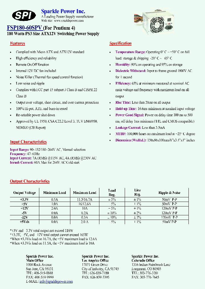 FSP180-60SPV_4359002.PDF Datasheet