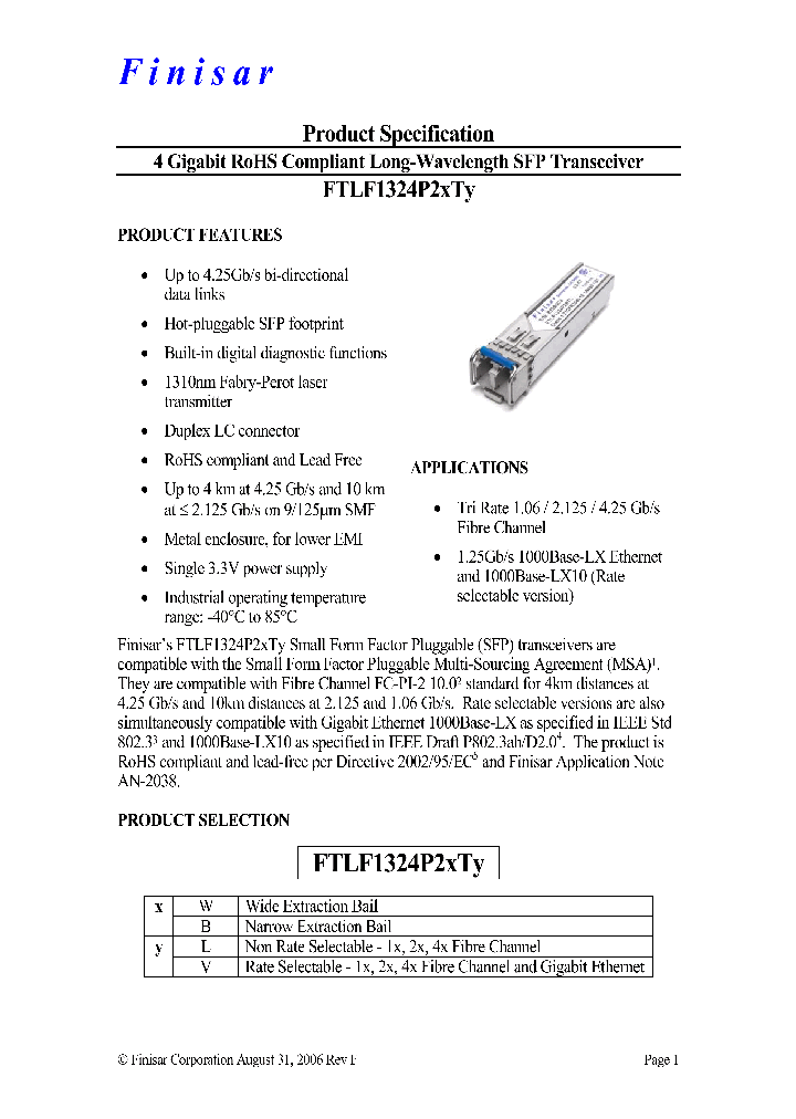 FTLF1324P2WTV_4468821.PDF Datasheet