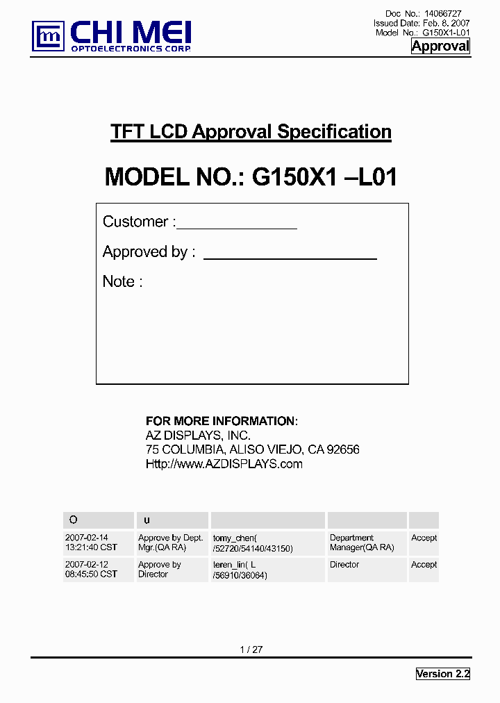 G150X1-L01_4783651.PDF Datasheet