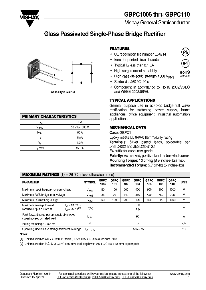 GBPC106-E451_4346593.PDF Datasheet