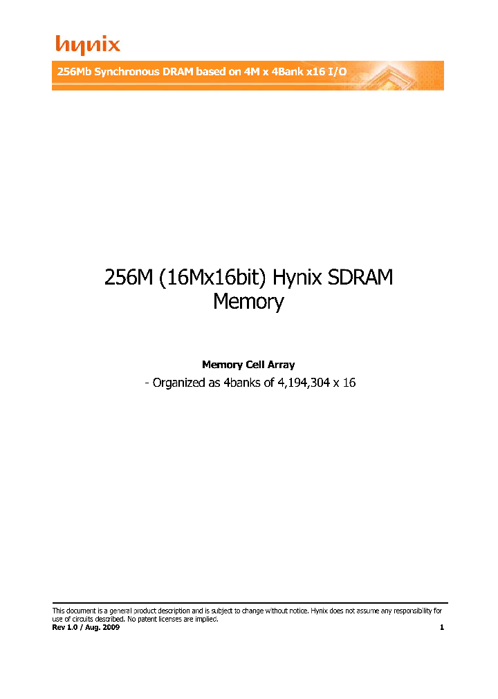 H57V2562GTR-50I_4541895.PDF Datasheet