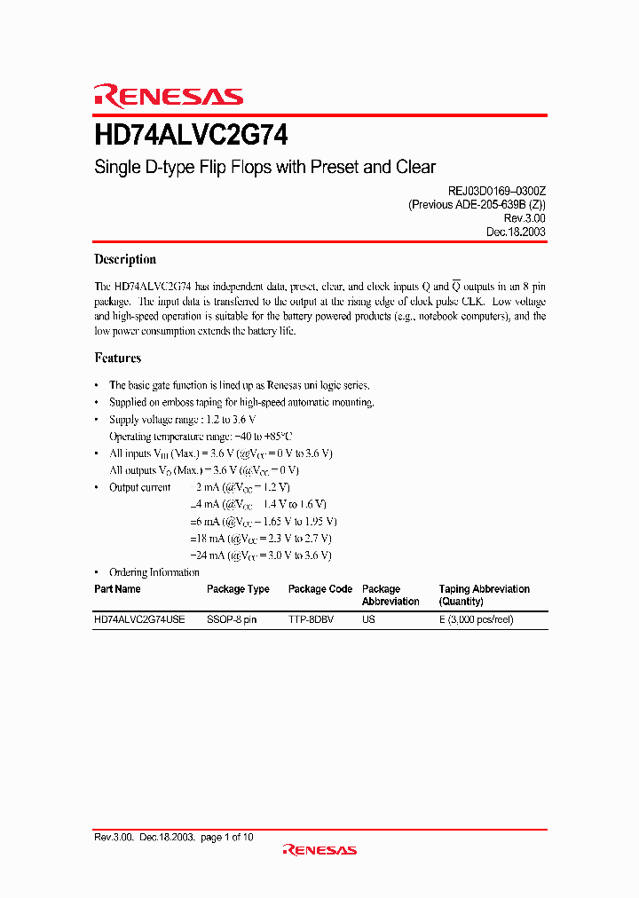 HD74ALVC2G74_4785810.PDF Datasheet