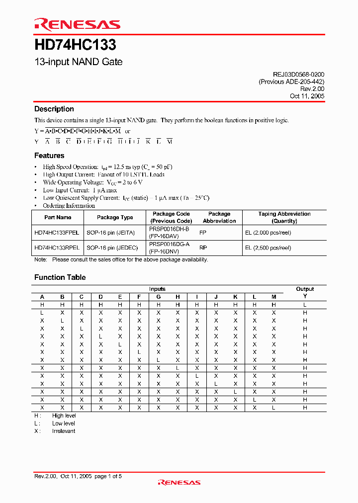 HD74HC133FPEL_4297873.PDF Datasheet