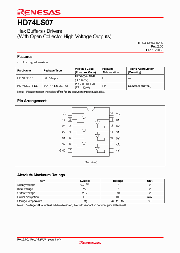 HD74LS07FPEL_4297818.PDF Datasheet