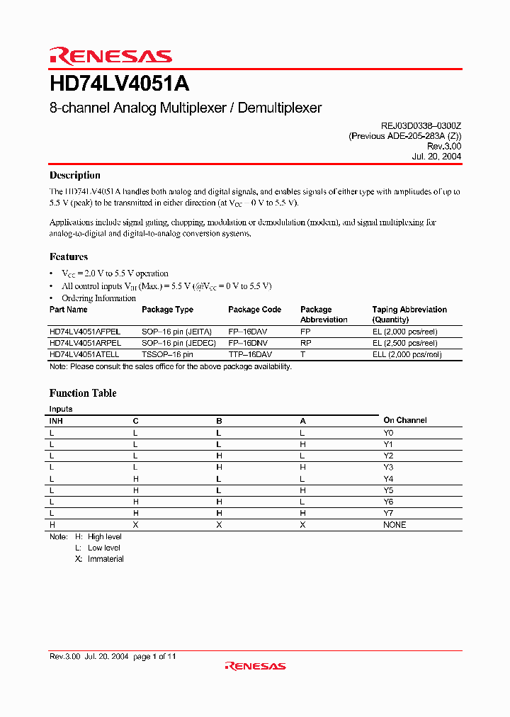 HD74LV4051A_4287932.PDF Datasheet