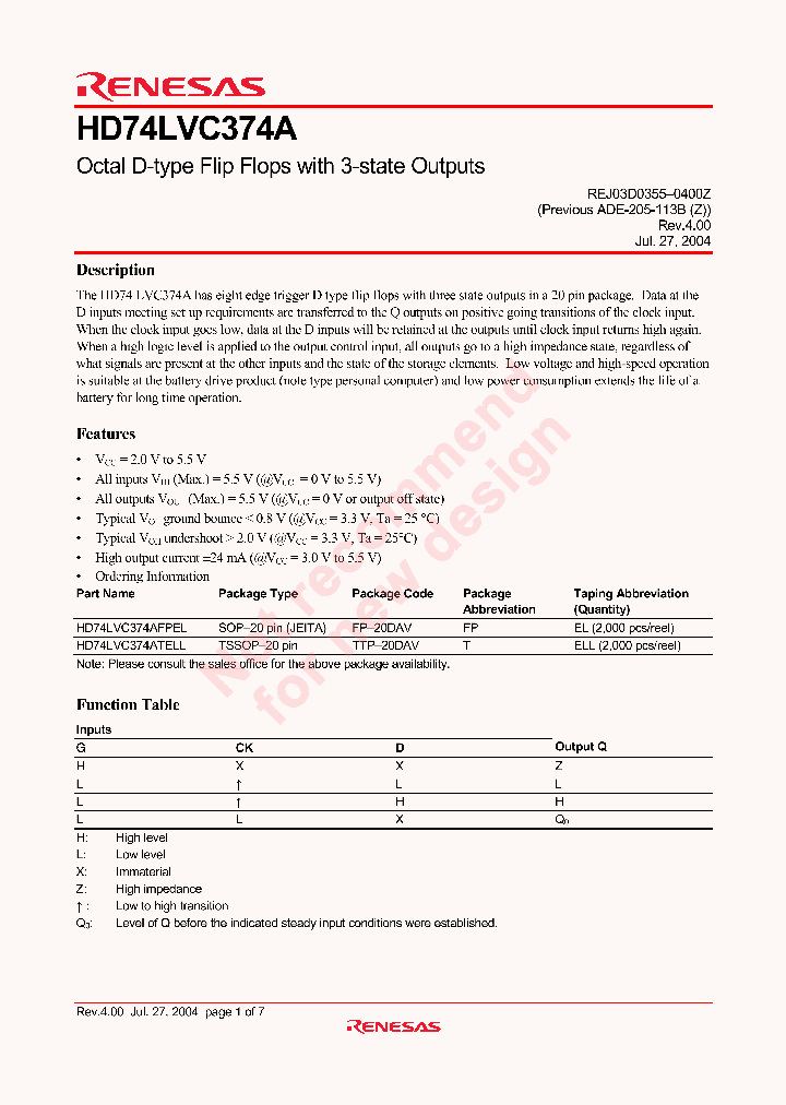 HD74LVC374A_4363445.PDF Datasheet