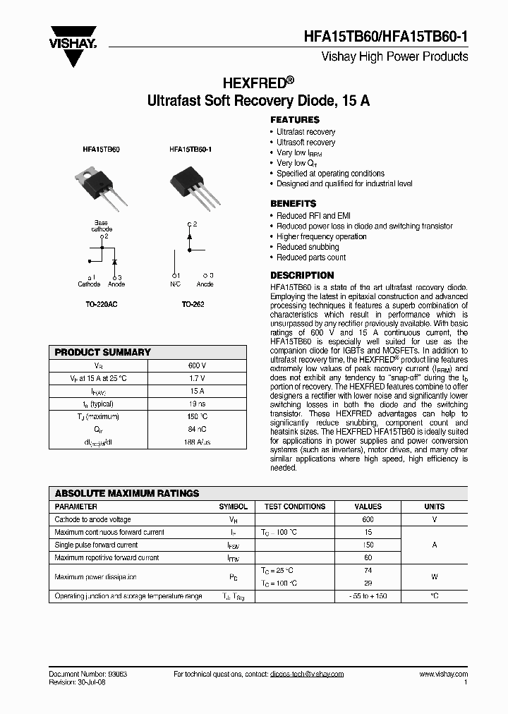 HFA15TB60_4604794.PDF Datasheet