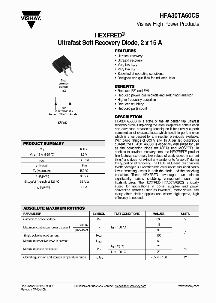 HFA30TA60CS_4334728.PDF Datasheet