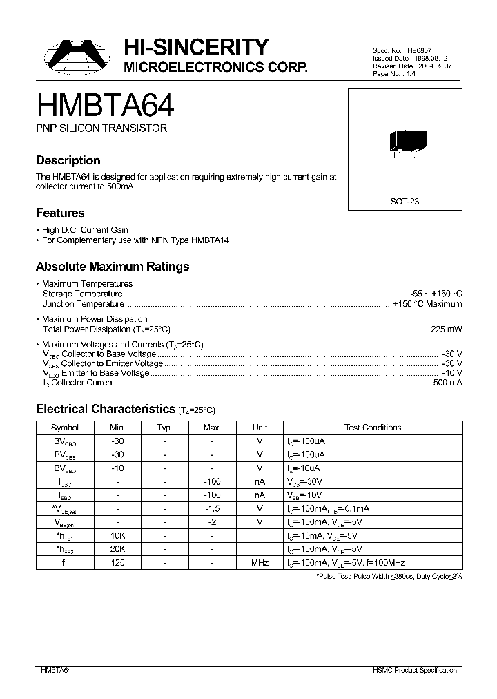 HMBTA64_4202259.PDF Datasheet