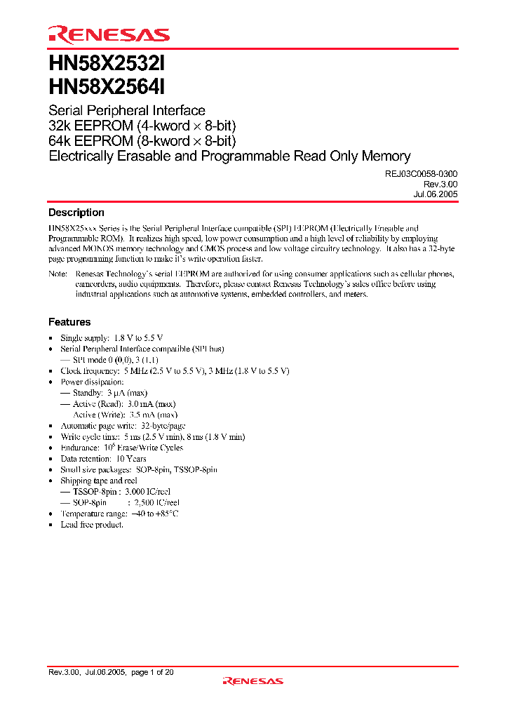 HN58X2564TIE_4361586.PDF Datasheet