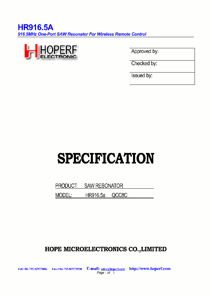 HR9165A_4866589.PDF Datasheet