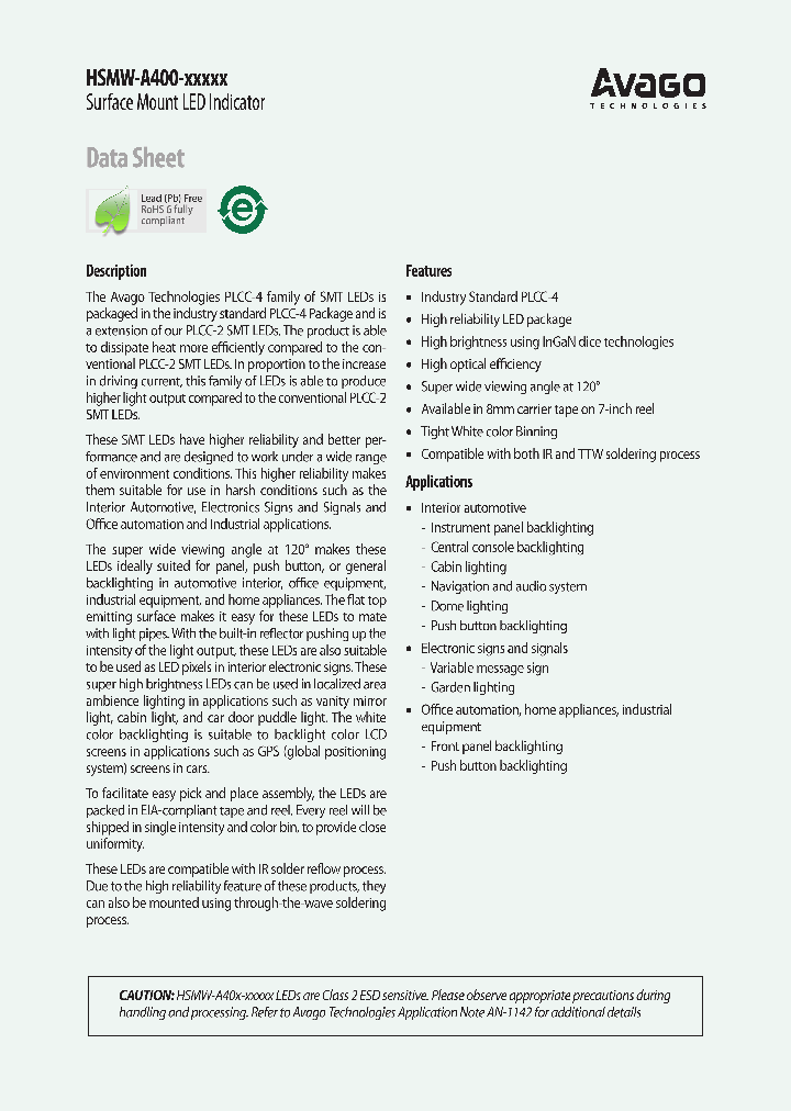 HSMW-A400-U00M2_4395326.PDF Datasheet