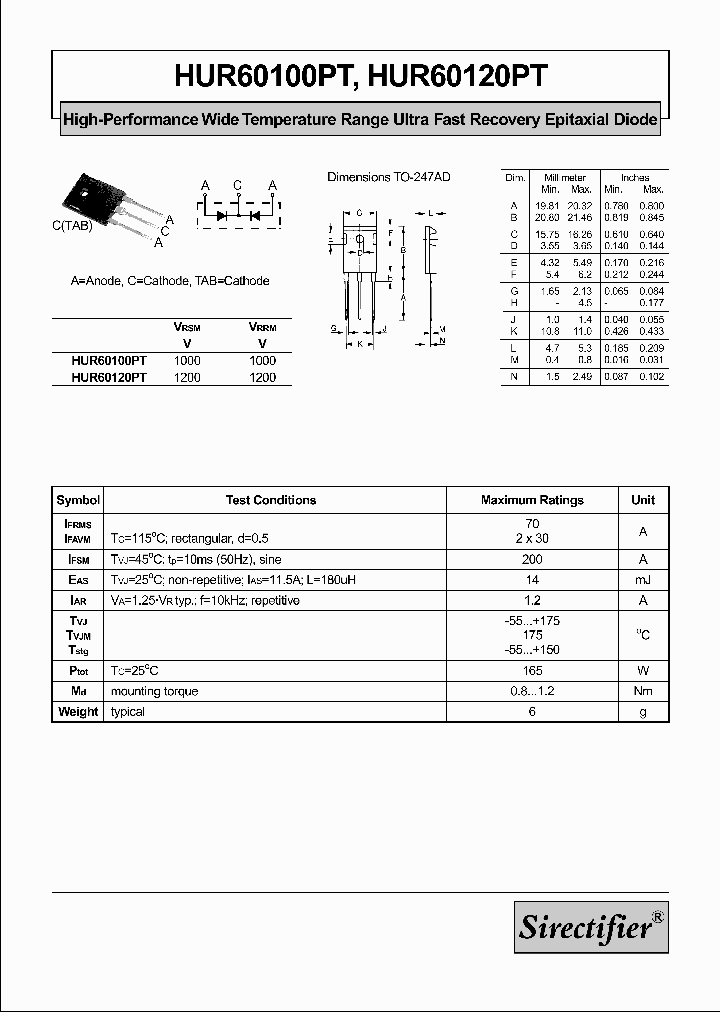 HUR60100PT_4895688.PDF Datasheet