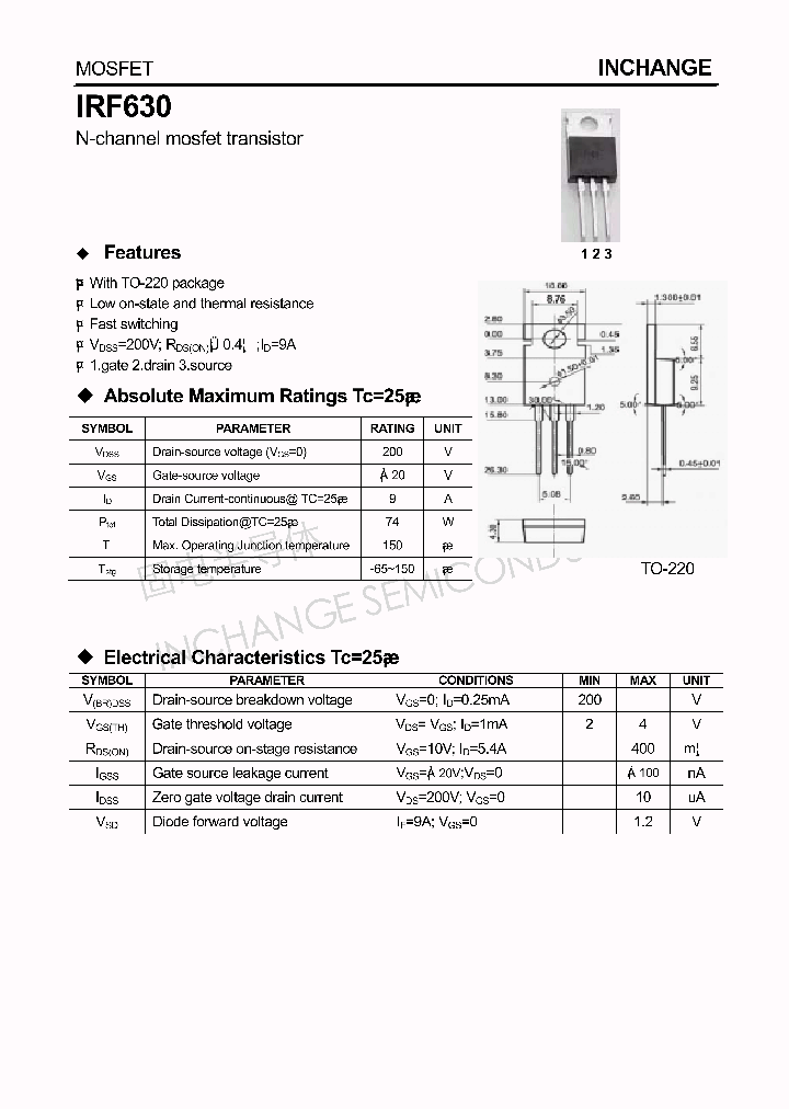 IRF630_4361203.PDF Datasheet