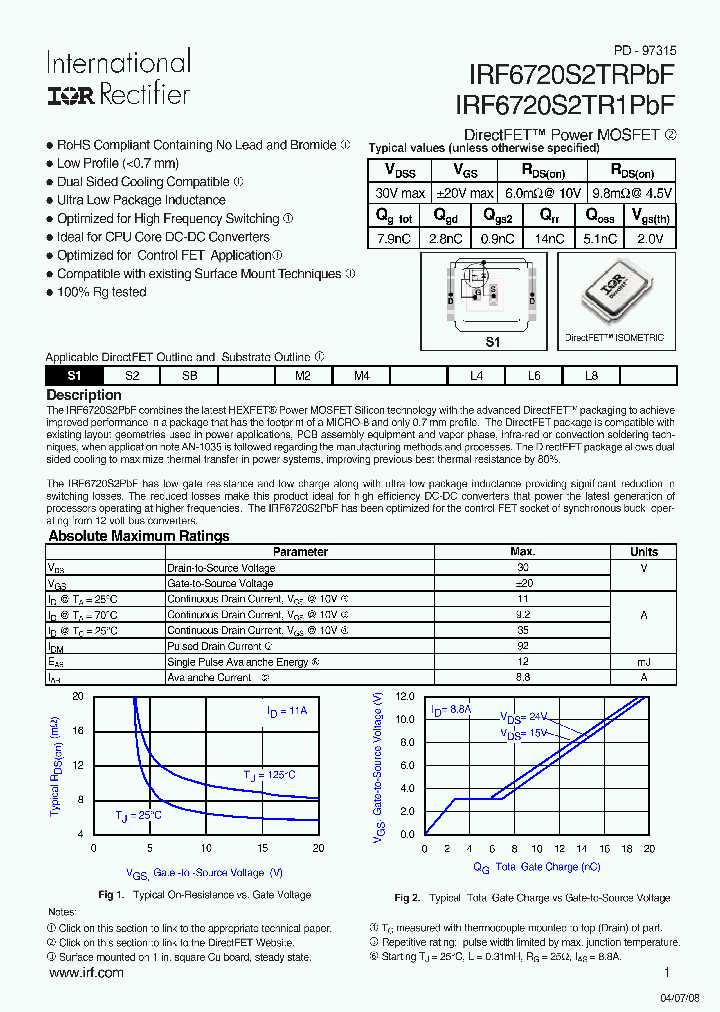 IRF6720S2TR1PBF_4244644.PDF Datasheet