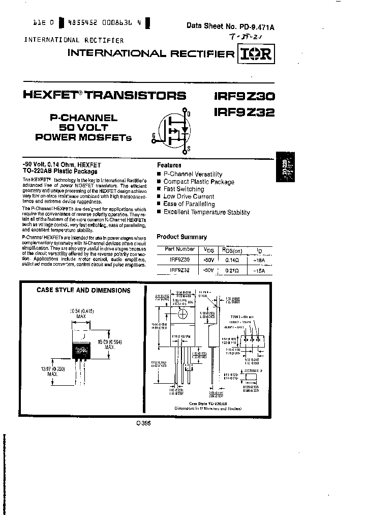 IRF9Z30_4364892.PDF Datasheet