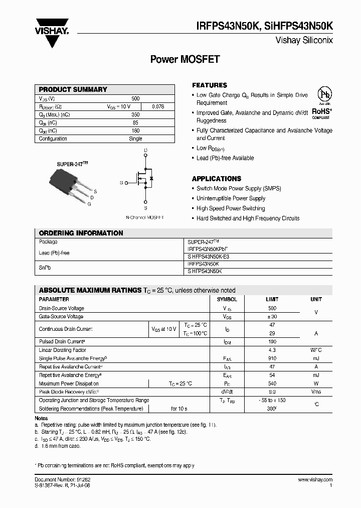 IRFPS43N50K_4371727.PDF Datasheet