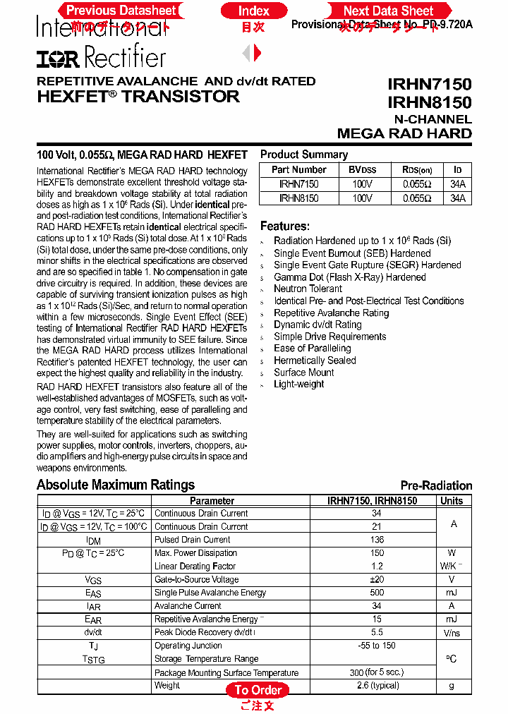 IRHN8150_4441519.PDF Datasheet