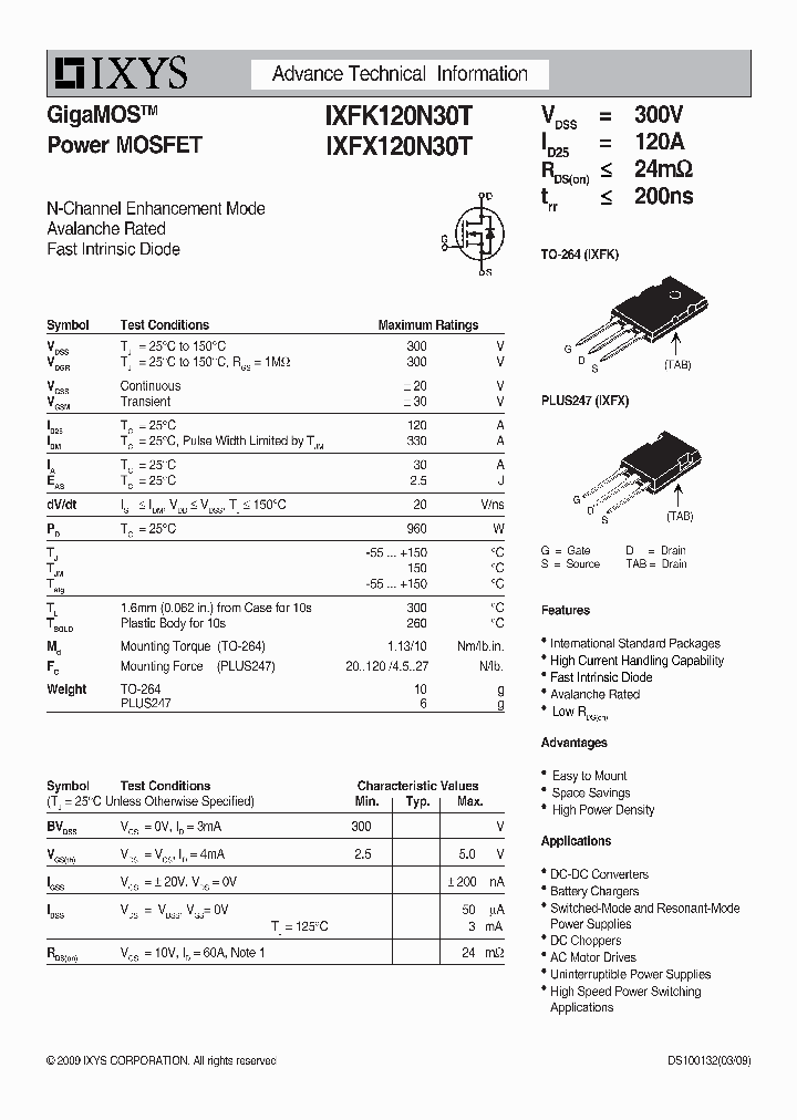 IXFK120N30T_4623960.PDF Datasheet