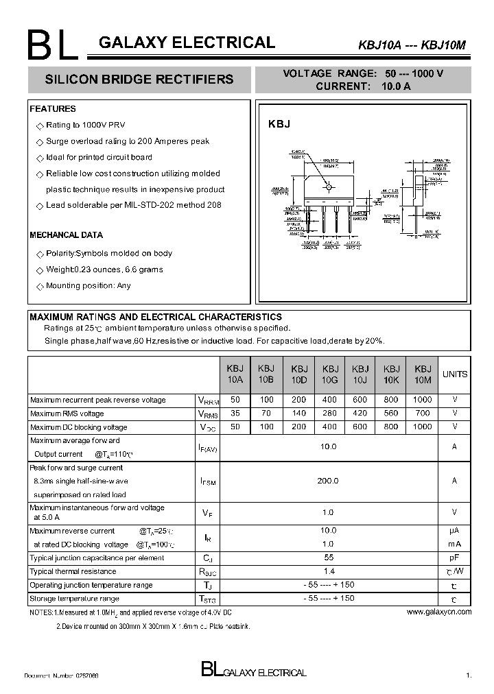 KBJ10G_4366825.PDF Datasheet