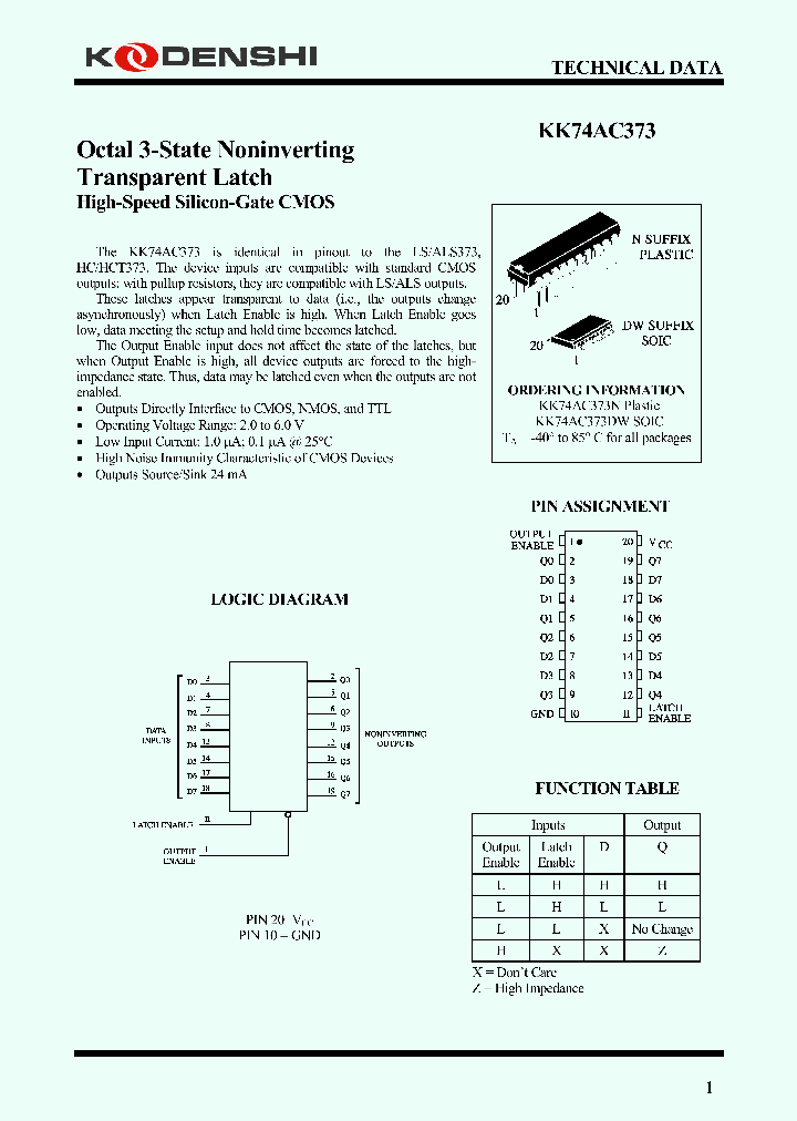 KK74AC373_4378510.PDF Datasheet