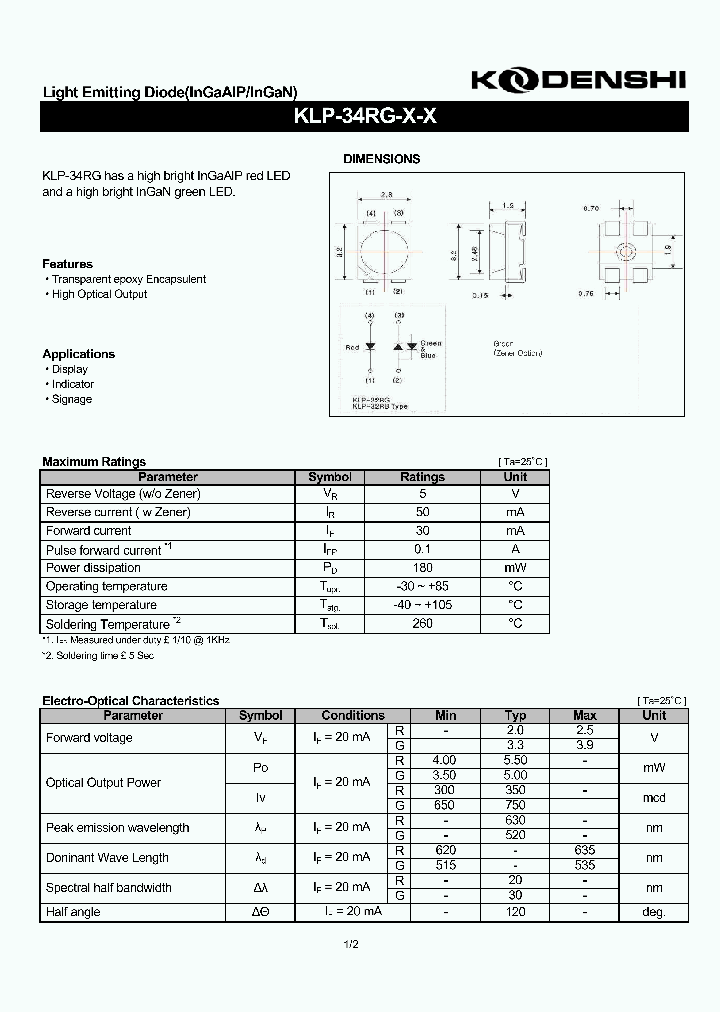 KLP-34RG_4864121.PDF Datasheet