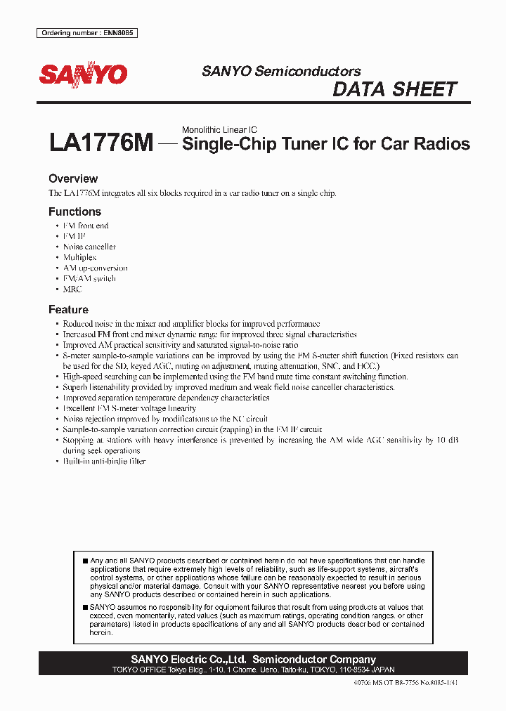 LA1776M_4610410.PDF Datasheet