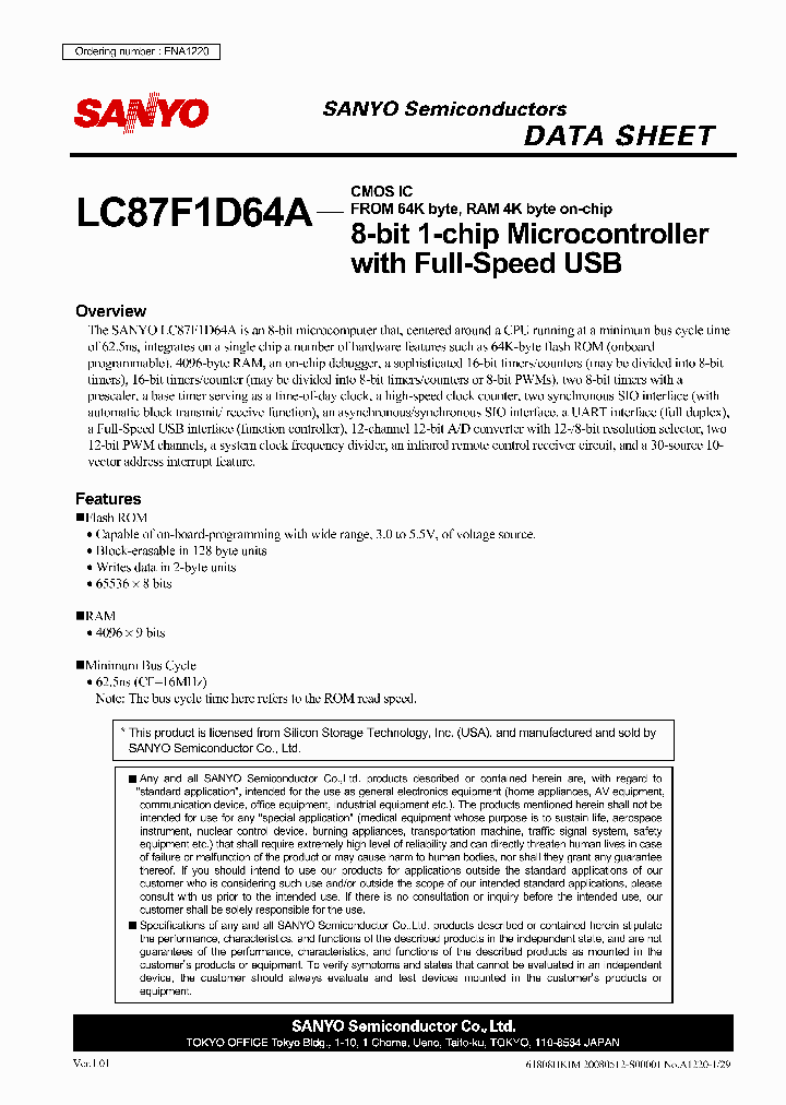 LC87F1D64A_4420230.PDF Datasheet