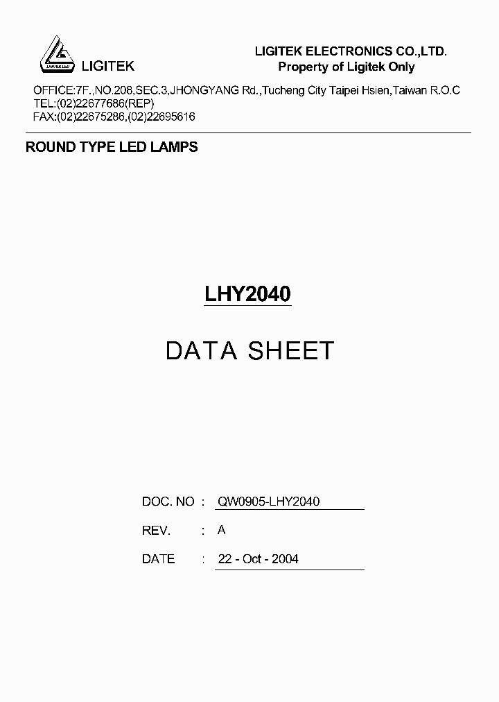 LHY2040_4613410.PDF Datasheet