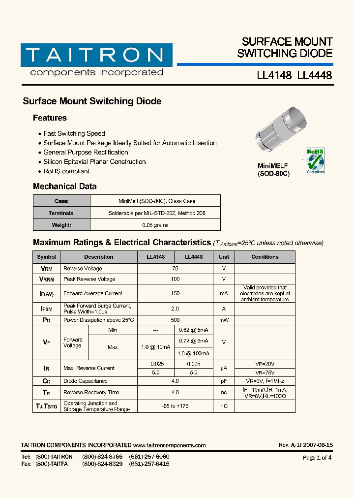 LL4148_4196029.PDF Datasheet