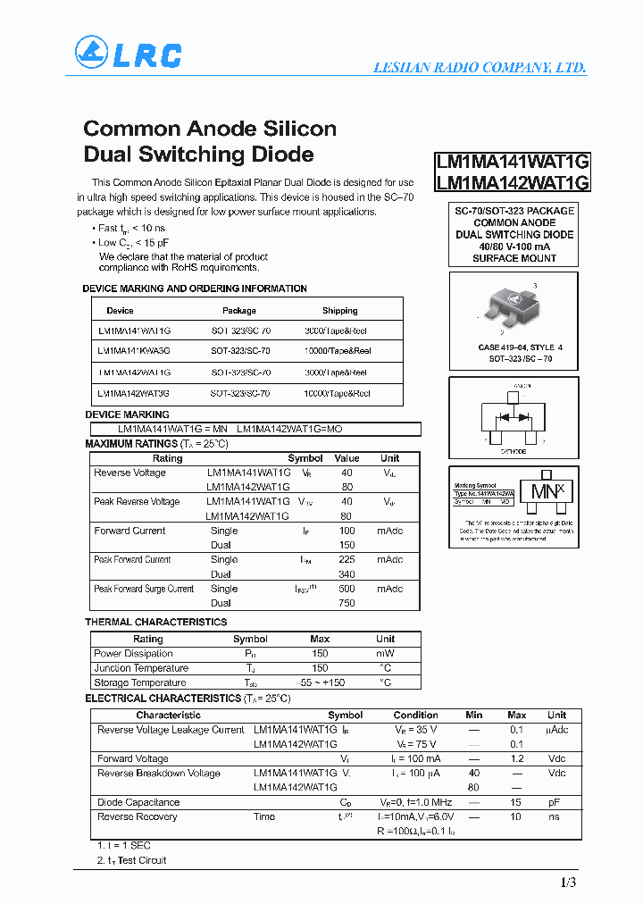 LM1MA141WAT1G_4447470.PDF Datasheet