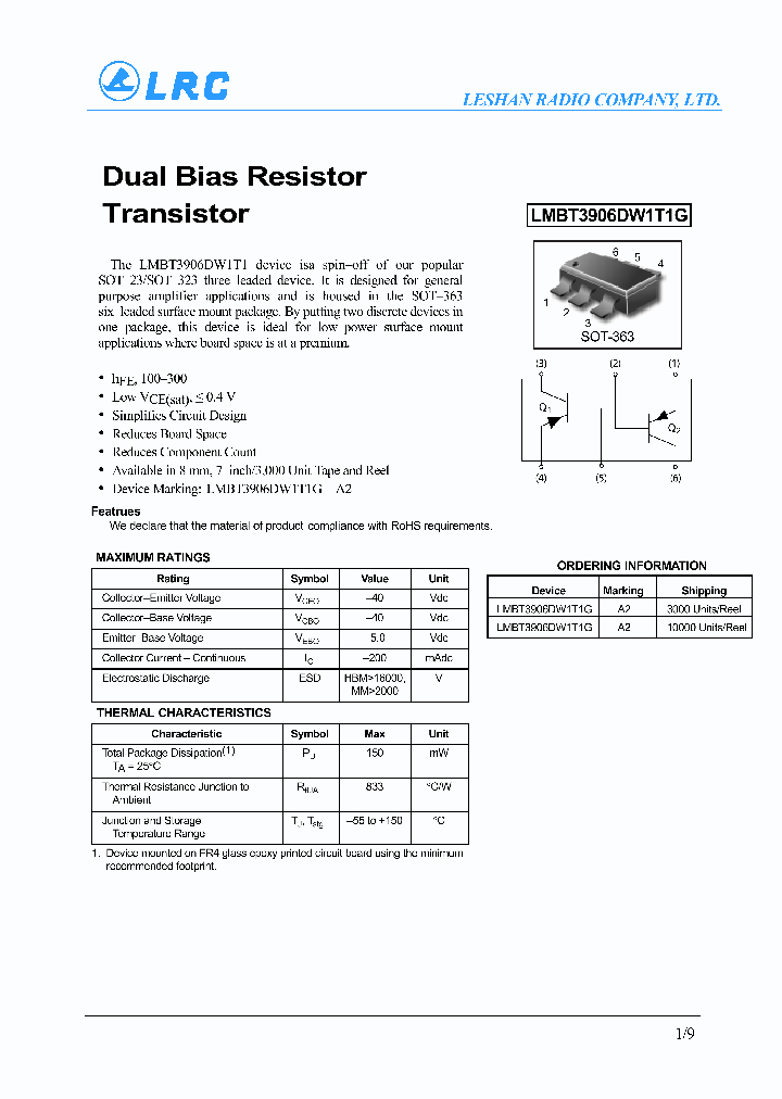 LMBT3906DW1T1G_4247588.PDF Datasheet