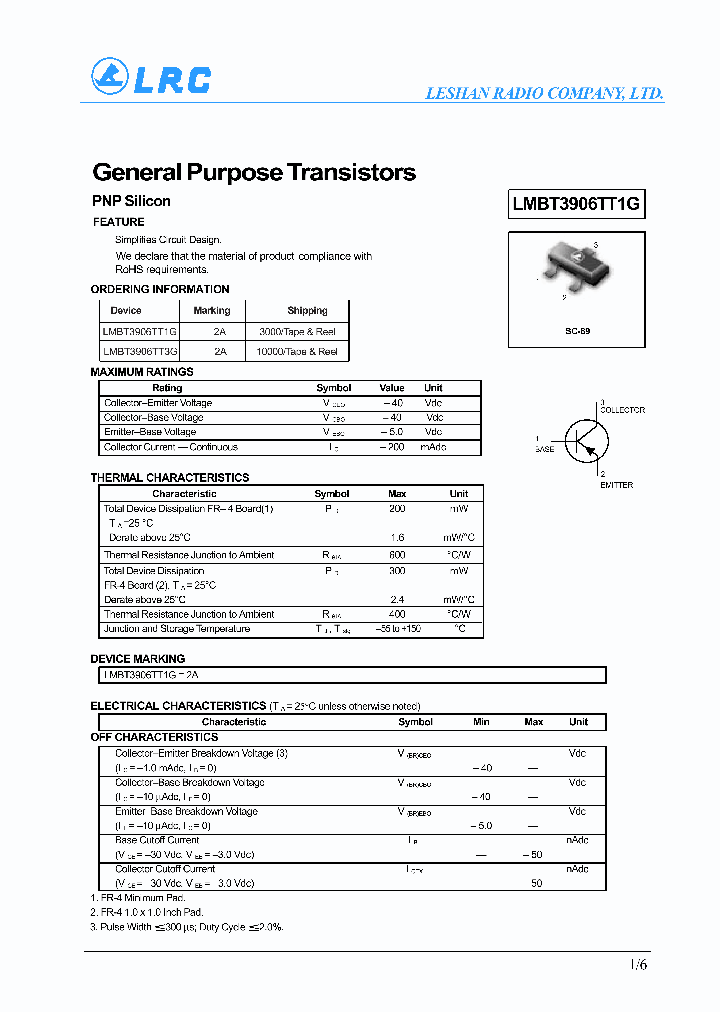 LMBT3906TT1G_4885327.PDF Datasheet