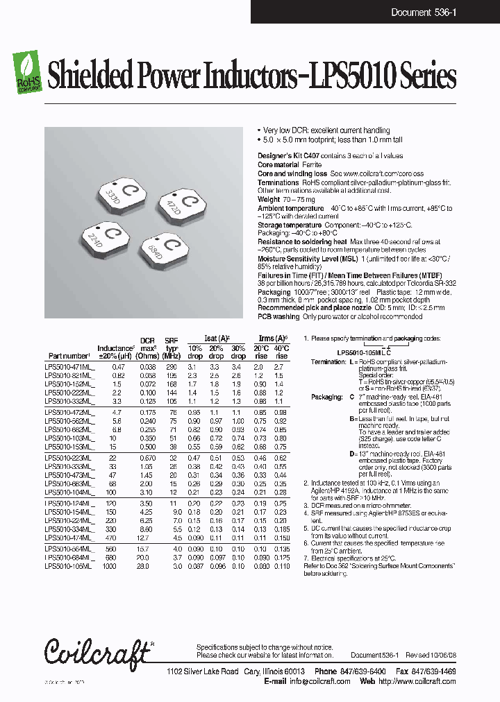 LPS5010-105ML_4604693.PDF Datasheet