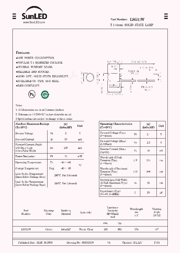 LSG11W_4250942.PDF Datasheet