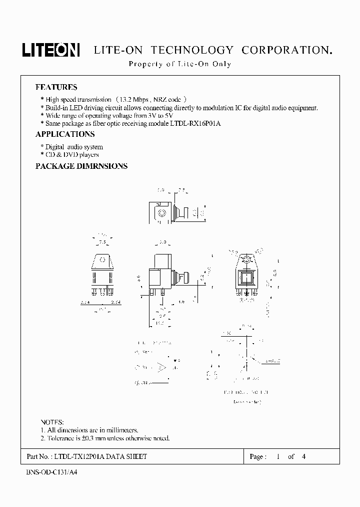 LTDL-TX12P01A_4708555.PDF Datasheet