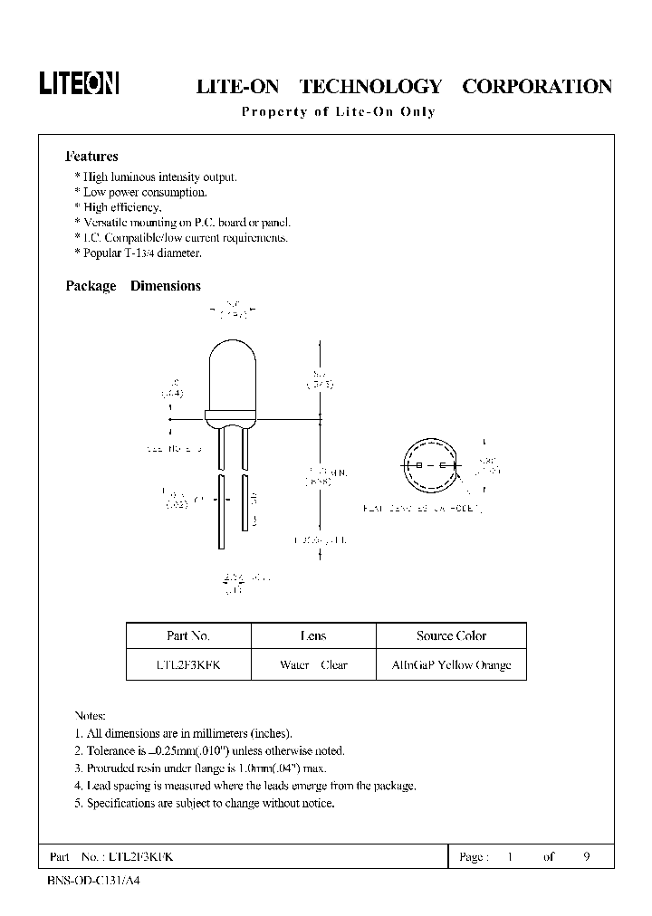 LTL2F3KFK_4564527.PDF Datasheet