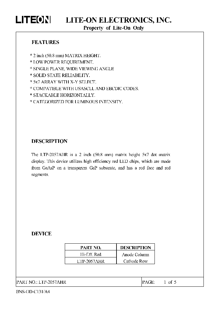 LTP-2057AHR_4651933.PDF Datasheet