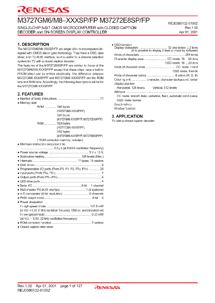 M37272E8FP_4861425.PDF Datasheet