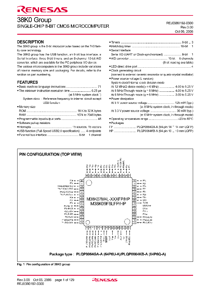 M38K02F6-XXXFP_4239285.PDF Datasheet