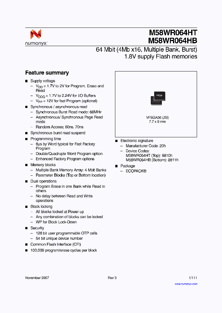 M58WR064HB_4780362.PDF Datasheet