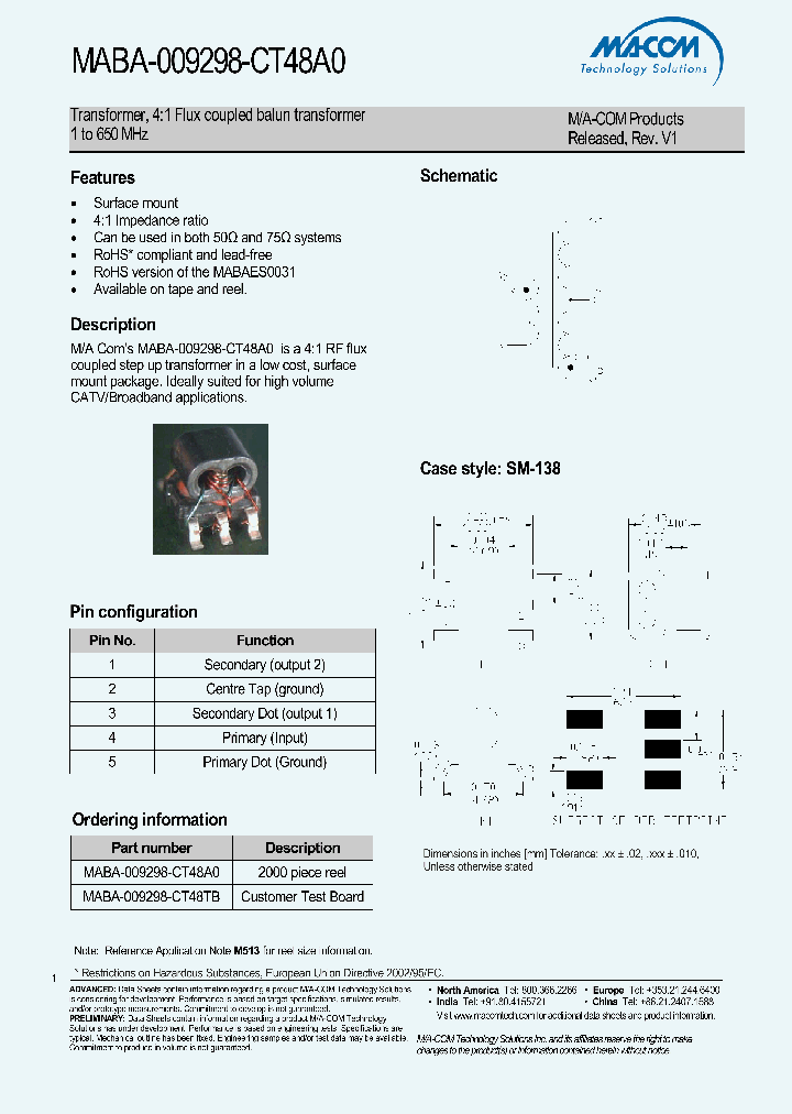 MABA-009298-CT48A0_4783409.PDF Datasheet