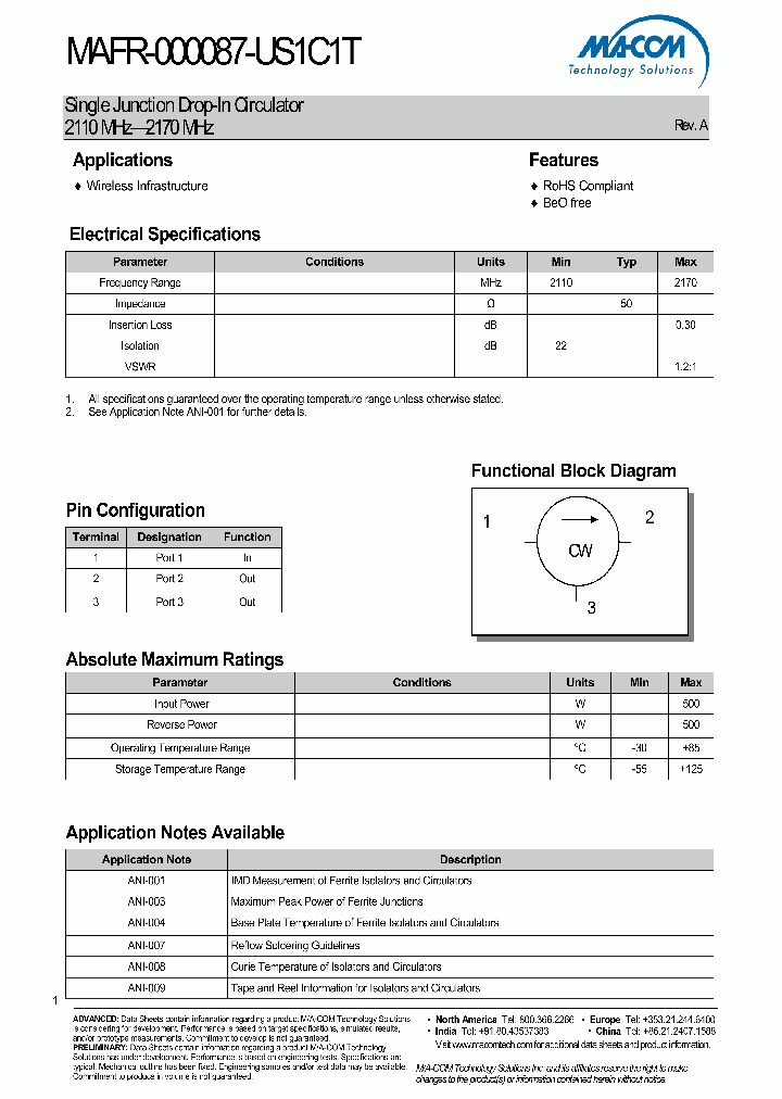 MAFR-000087-US1C1T_4581809.PDF Datasheet