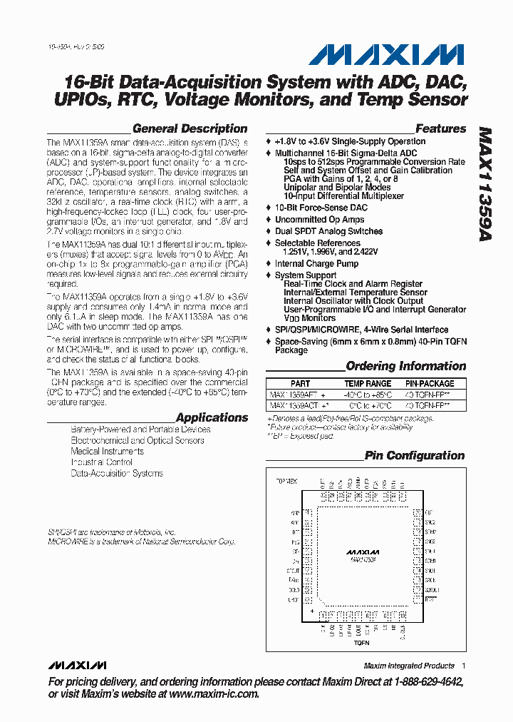 MAX11359AETL_4604705.PDF Datasheet